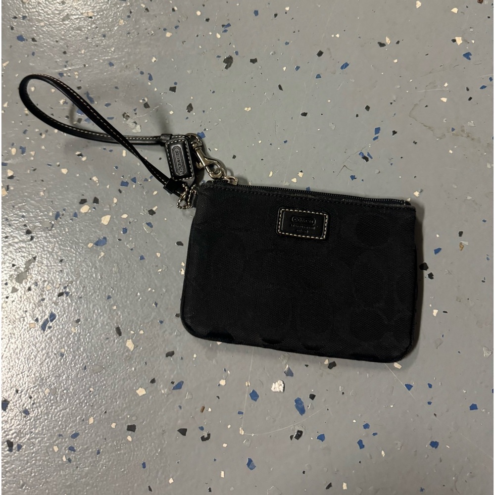 black coach wristlet